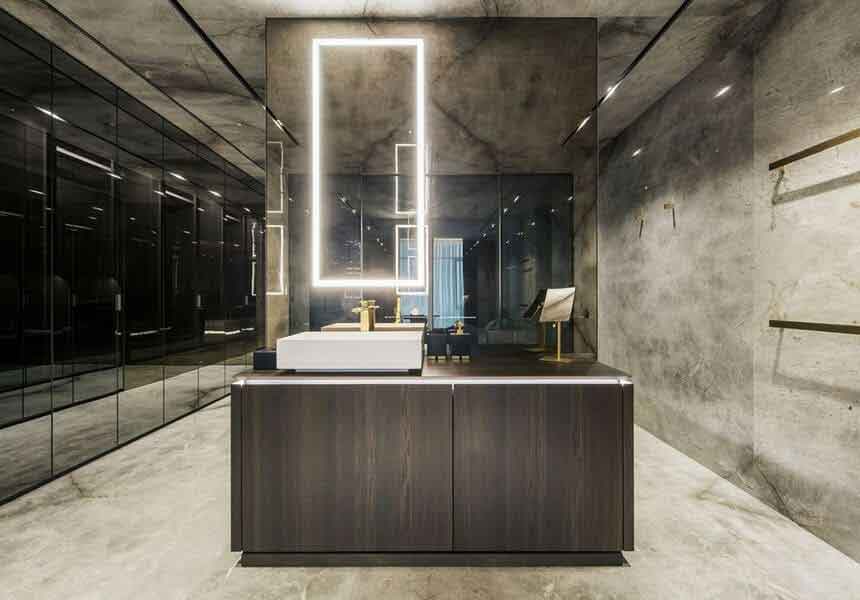 حمام و سرویس بهداشتی در طراحی آپارتمان لاکچری