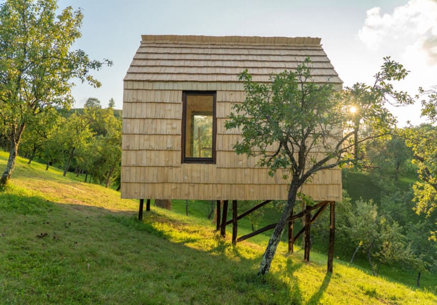 کوچک ترین خانه جهان که فقط 15 متر مربع مساحت دارد و توسط معماران رومانیایی ساخته شده