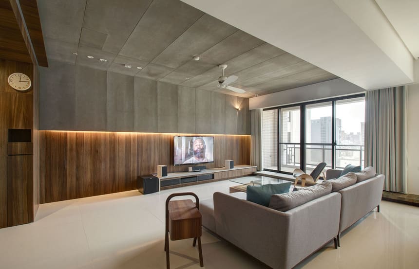 در طراحی داخلی آپارتمان به سبک مدرن بهتر است که شیوه چیدمان وسایل هم نشان داده شود.